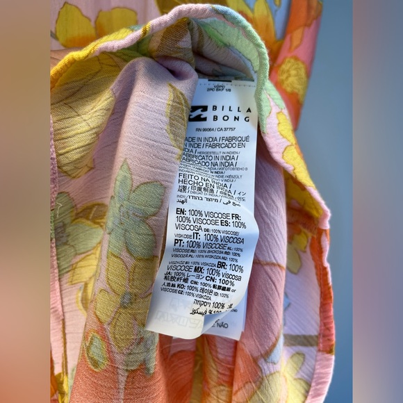 NWOT! Billabong Flutter Sleeve Mini Dress - Picture 5 of 6